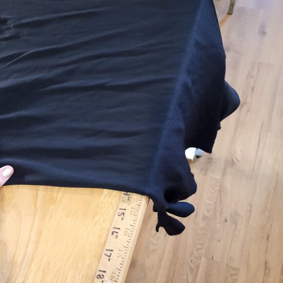 BCBGMAXAZRIA Black Maxi Bodycon Long Sleeve Dress Silver Circle Bust M - Picture 10 of 12